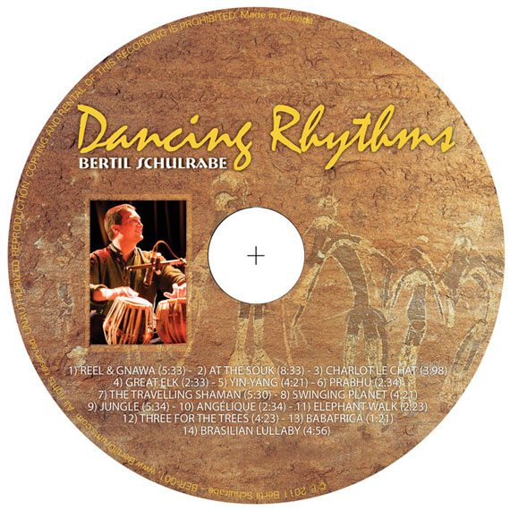 label Cd graphic design for musician  Bertil Shilrabe